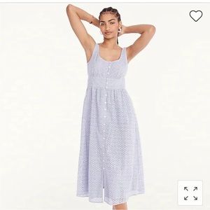J Crew Button Front Eyelet Dress